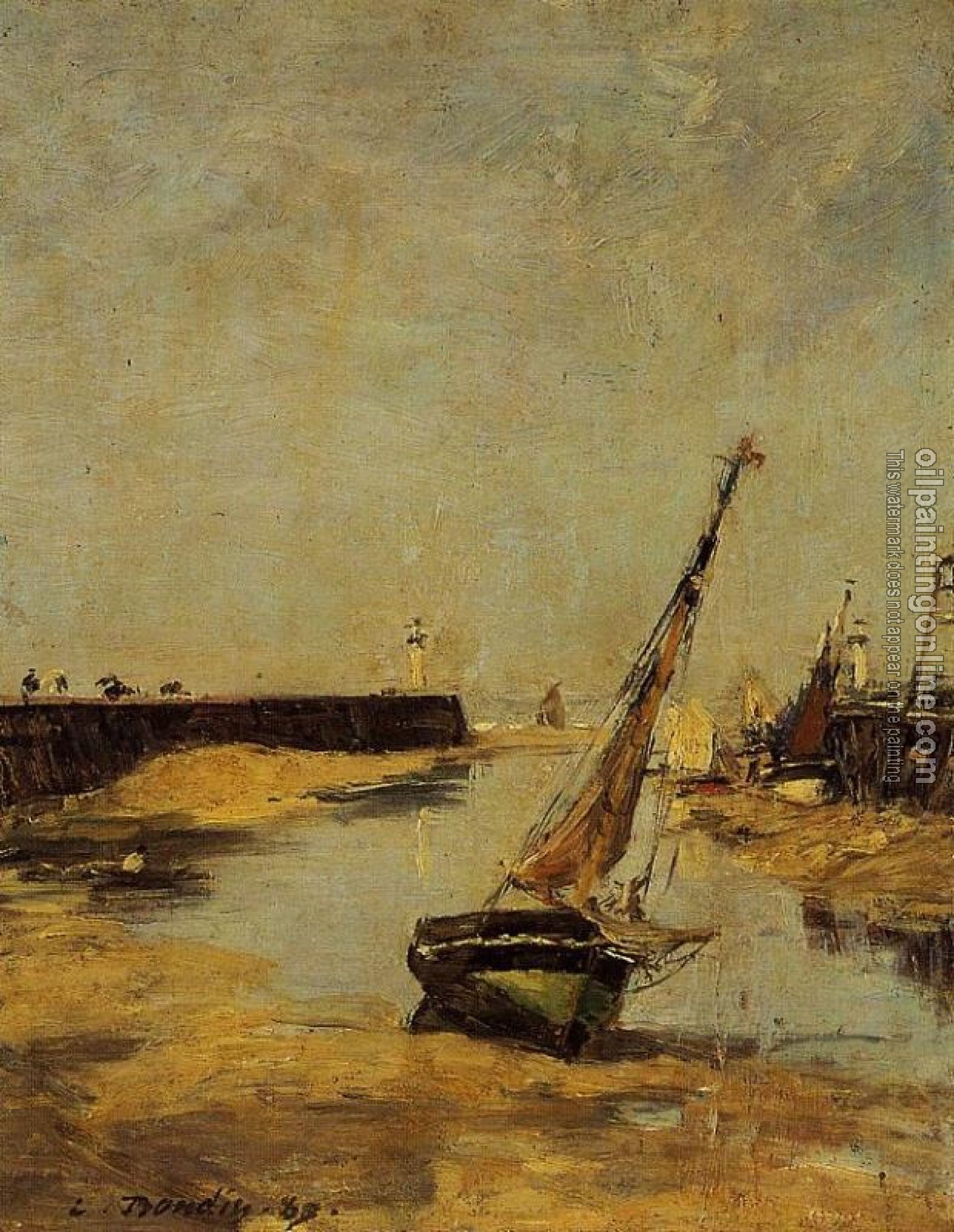 Boudin, Eugene - Trouville, the Jettys, Low Tide